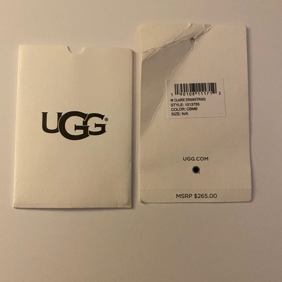 UGG Claire Drawstring Shoulder Bag - Signature Sheepskin, Bomber Finish - Picture 5 of 6